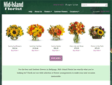 Tablet Screenshot of midislandflorist.com